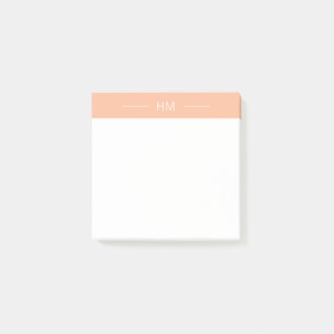 Post-it® Initiales de Monogramme rose rose pour filles mode