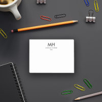 Initiales minimes propres Gris blanc