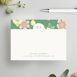 Post-it® Initiales modernes Boho Floral Coloré
