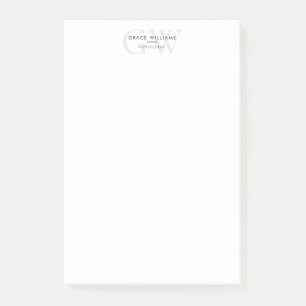 Post-it® Initiales Monogrammes minimalistes Professionnels