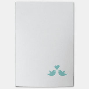 Post-it® Inséparables chantant du coeur