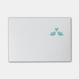 Post-it® Inséparables chantant du coeur