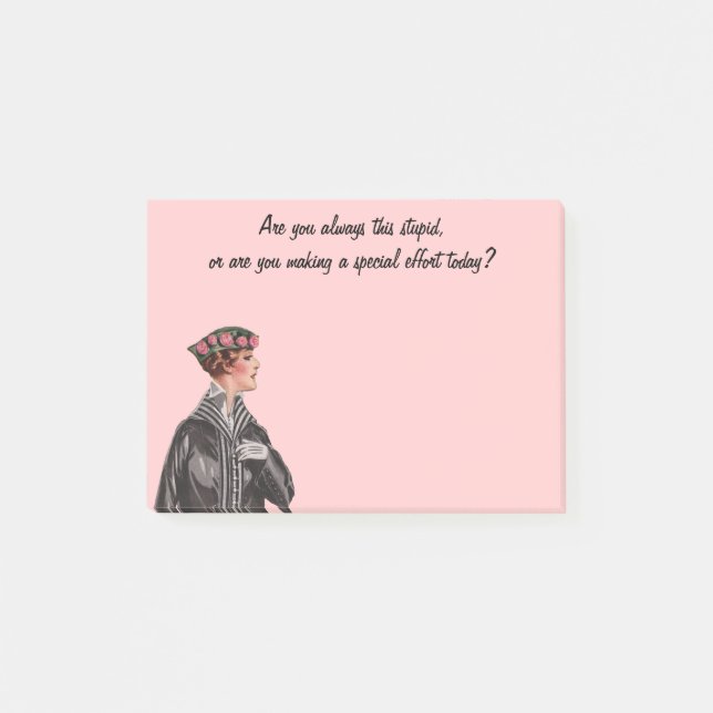 Post-it® Insulte Vintage amusante (Devant)