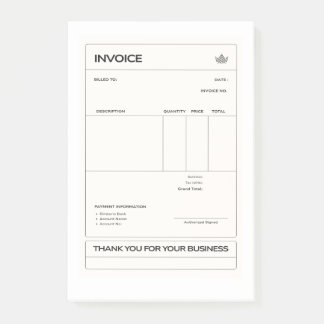 Post-it® invoice