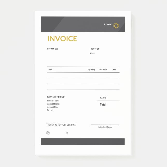 Post-it® invoice (Devant)