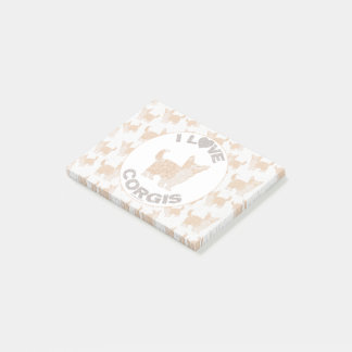 Post-it® J'ADORE CORGIS Post It Pads