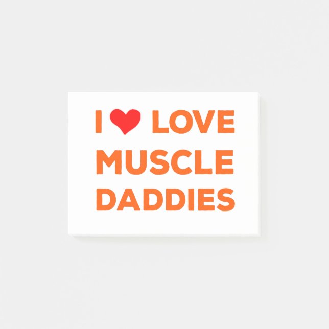 Post-it® J'adore les papas musclés (Devant)
