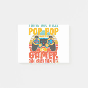 Post-it® J'Ai Deux Titres Pop Pop Et Gamer, Jeu Drôle