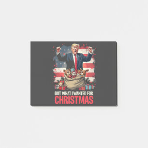 Post-it® J'ai eu ce que je voulais pour Noël Trump Père Noë