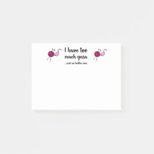Post-it® J'Ai Trop De Fils Funny Knitters Citation Dit