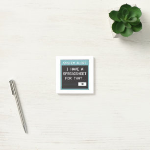Post-it® J'ai une feuille de calcul pour ça Drôle de Bureau