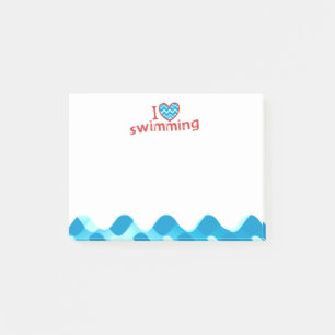 Post-it® J'aime (coeur) nager