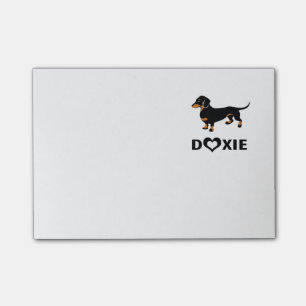 Post-it® J'aime des Doxies - teckel noir et bronzage mignon