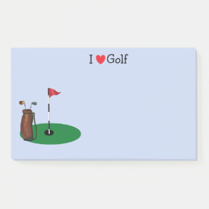 Post-it® J'aime le golf 10" x 6" des notes de Courrier-it®