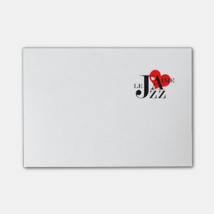 Post-it® J'aime le jazz - amant français de jazz