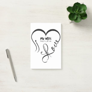 Post-it® J'aime ma femme • Toujours à vos côtés