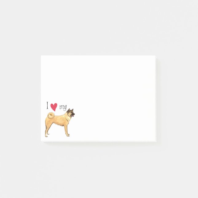 Post-it® J'aime mon Akita (Devant)
