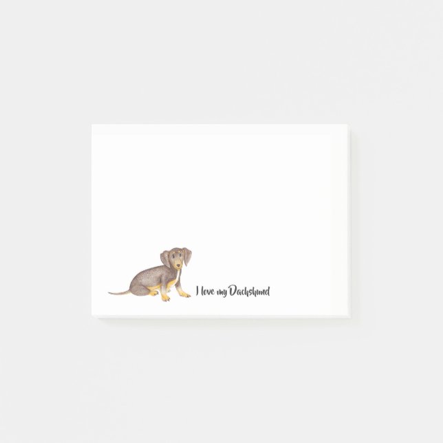 Post-it® J'Aime Mon Dachshund| (Devant)