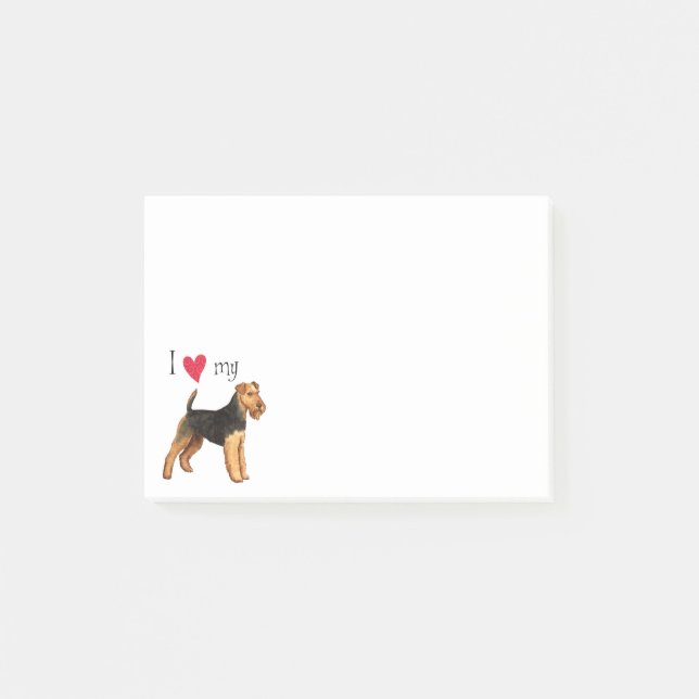 Post-it® J'aime mon gallois Terrier (Devant)