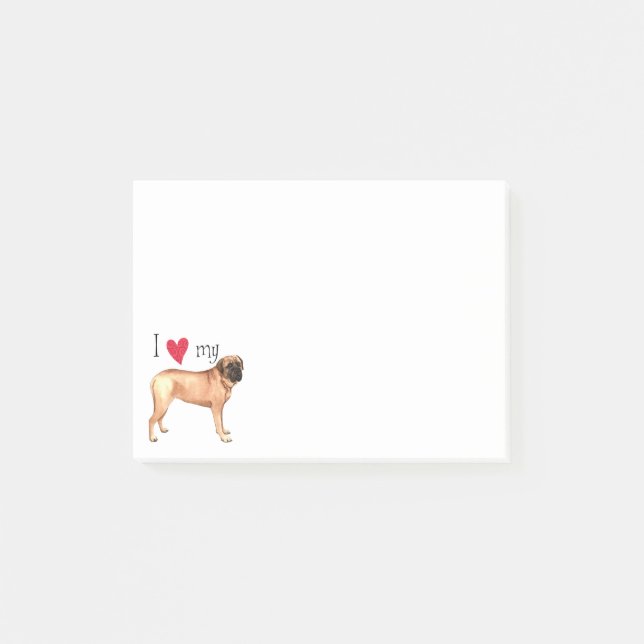 Post-it® J'aime mon mastiff (Devant)