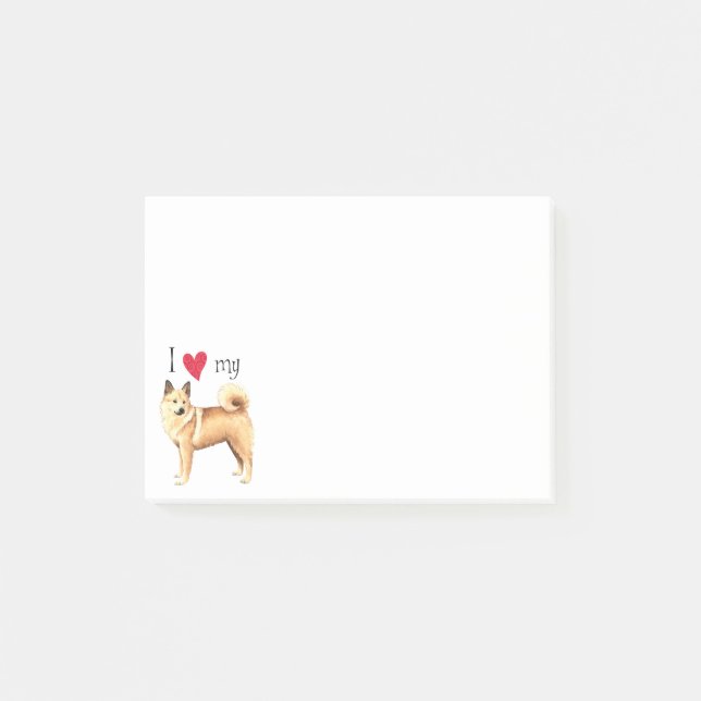 Post-it® J'aime mon norvégien Buhund (Devant)