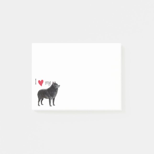 Post-it® J'aime mon Schipperke (Devant)