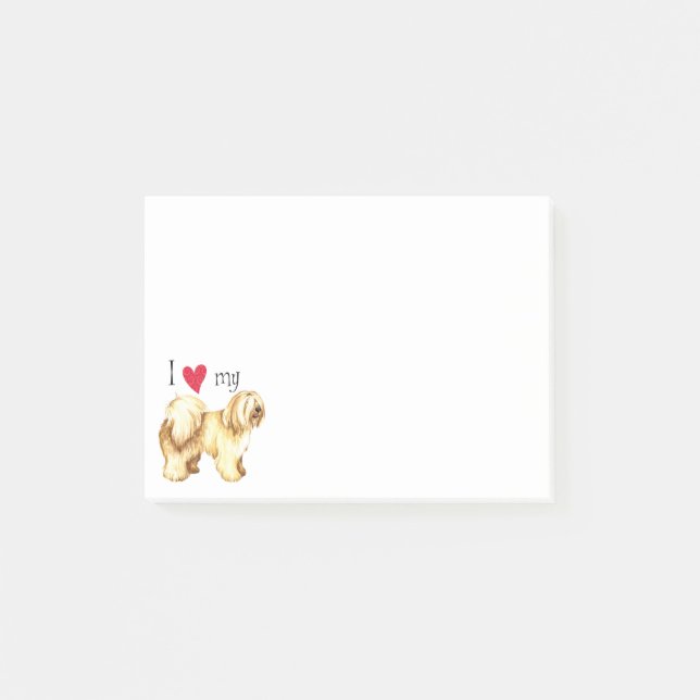 Post-it® J'aime mon Terrier tibétain (Devant)