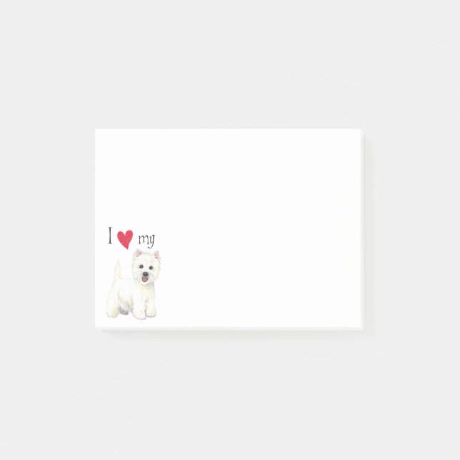 Post-it® J'aime mon Westie (Devant)