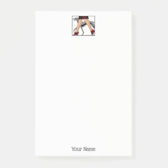 Post-it® Jambes Art déco femmes Greyhound Whippet Chien R (Devant)