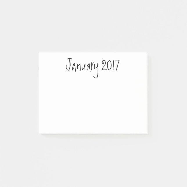 Post-it® Janvier 2017, bonne année, notes de post-it (Devant)