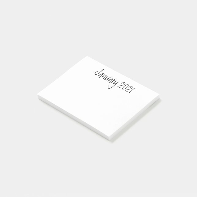Post-it® Janvier 2021, Bonne année, Publier les notes (Incliné)
