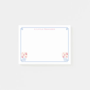 Post-it® Jar à clés grecques bleues rose de Preppy Personna