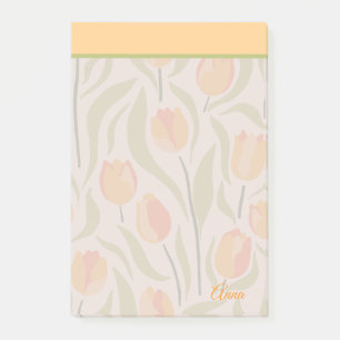Post-it® Jardin de tulipe moderne personnalisé Vert jaune