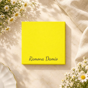 Post-it® Jaune Canari Script Noir Minimaliste Professionnel