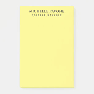 Post-it® Jaune clair élégant simple ordinaire professionnel