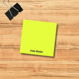 Post-it® Jaune Néon Professionnel Minimaliste Noir Script