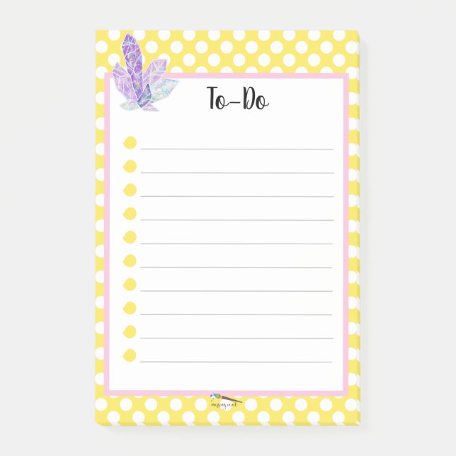 Post-it® Jaune Polka Dot Diamond À Faire (Devant)