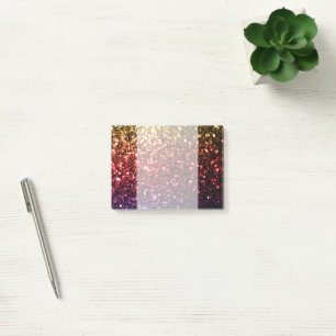 Post-it® Jaune rouge violet arc-en-ciel faux paillettes sci