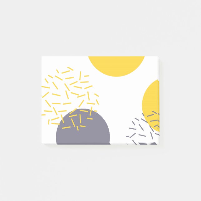 Post-it® Jaunissez, refroidissez, art géométrique moderne (Devant)