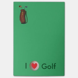 Post-it® "Je des notes de Courrier-it® aime golf" 4 x 6