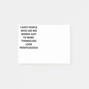 Post-it® Je Déteste Les Gens Qui Utilisent De Gros Mots