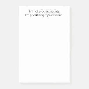 Post-it® Je ne procrastine pas, Drôle, Amusant, Personnalis
