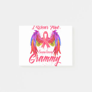Post-it® Je porte du rose parce que j'aime ma Grammy cancer
