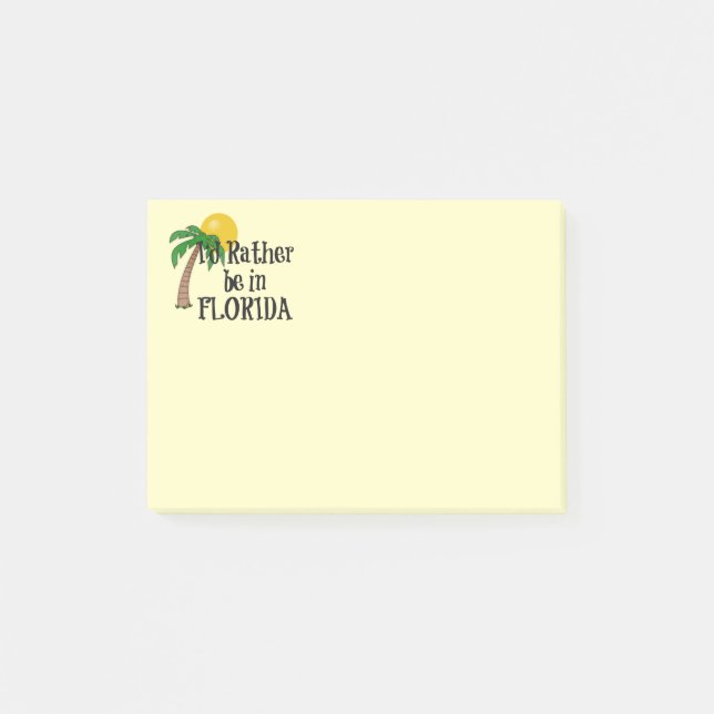 Post-it® Je préférerais être en Floride (Devant)