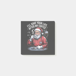 Post-it® Je sauverai ta vie après mon café Santa Noël
