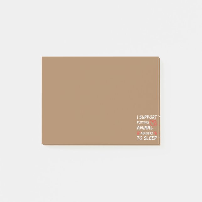 Post-it® Je Suis En Faveur Du Fait Que Les Abuseurs D'Anima (Devant)