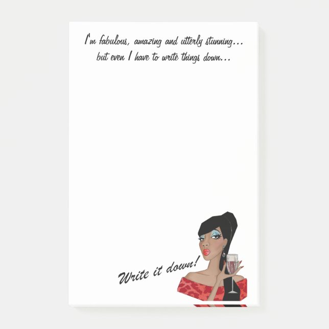 Post-it® "Je suis Fabuleux, Extraordinaire, Stupéfiant..."  (Devant)