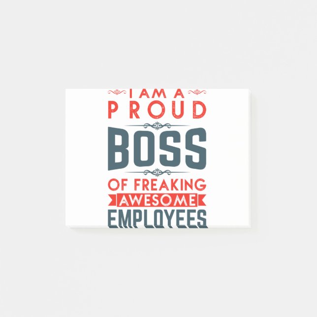 Post-it® Je Suis Un Fier Patron De Freiner Des Employés Gén (Devant)