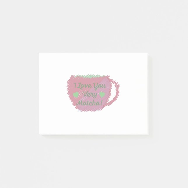 Post-it® Je t'aime beaucoup Matcha (Devant)