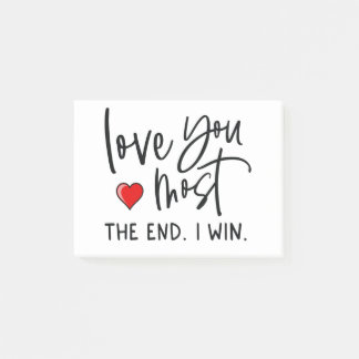 Post-it® Je t'aime le plus que j'ai gagné cadeau